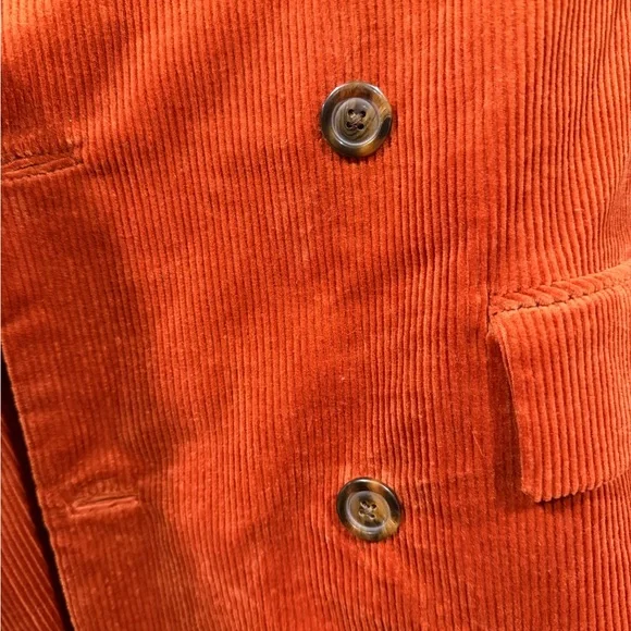 Gorgeous Spice Orange Corduroy Blazer 14 Tall - Picture 4 of 5